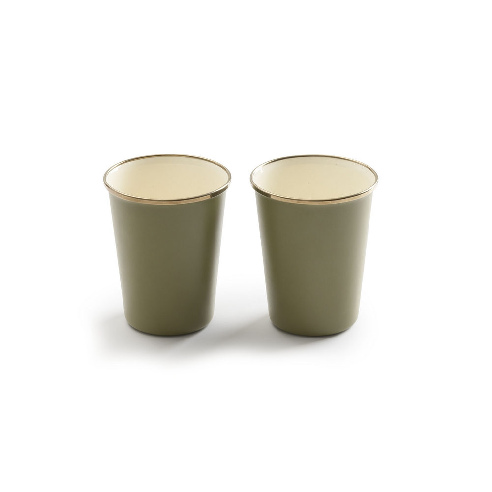 Enamel 2-Tone Tall Cup Set olive drab 02 Barebones.webp