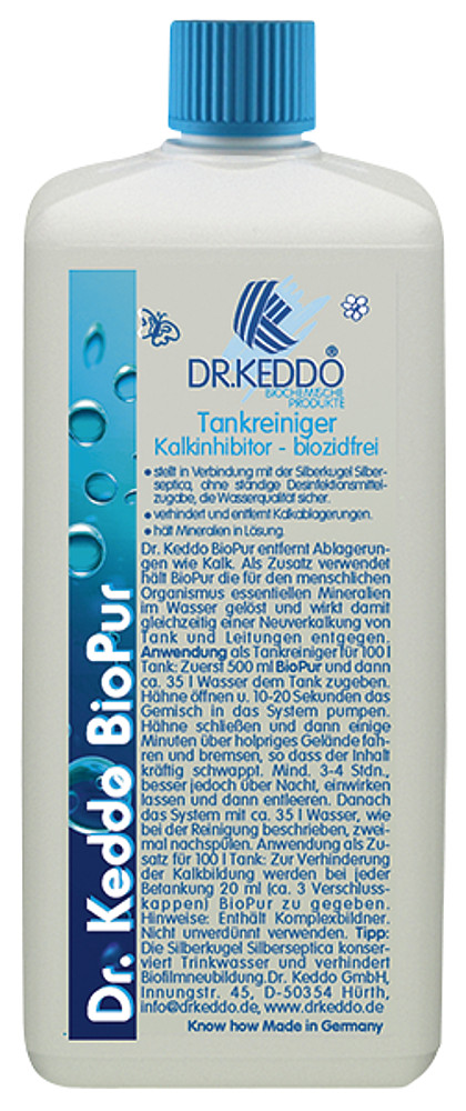 Nettoyant pour réservoir et inhibiteur de calcaire Dr. Keddo BioPur 0.5