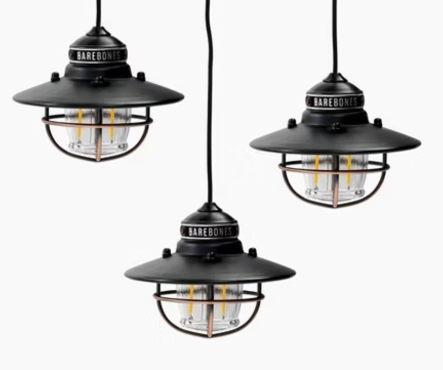 Guirlande 3 lanternes edison bronze